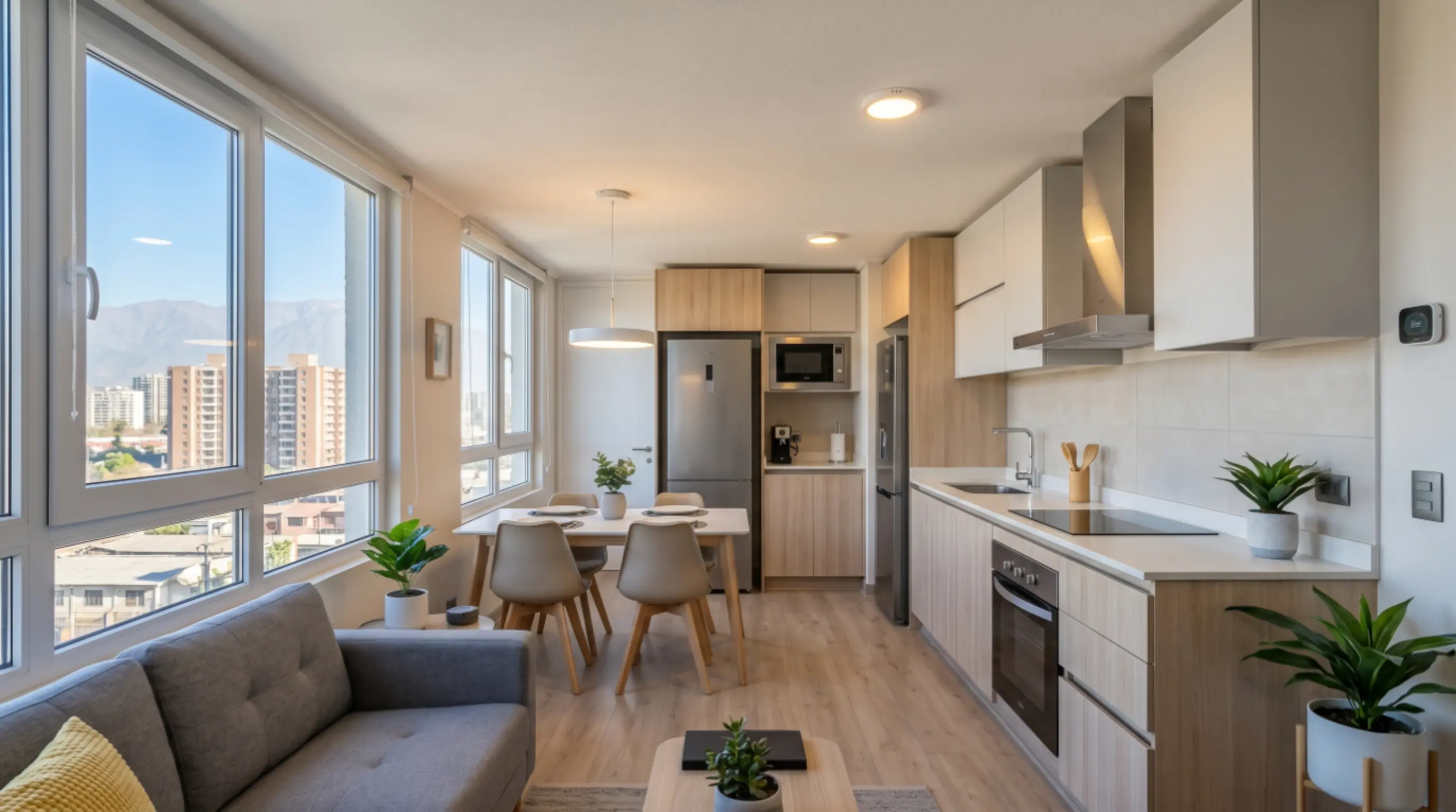 Departamento Full Electric en La Florida con ventanas de PVC y diseño sustentable