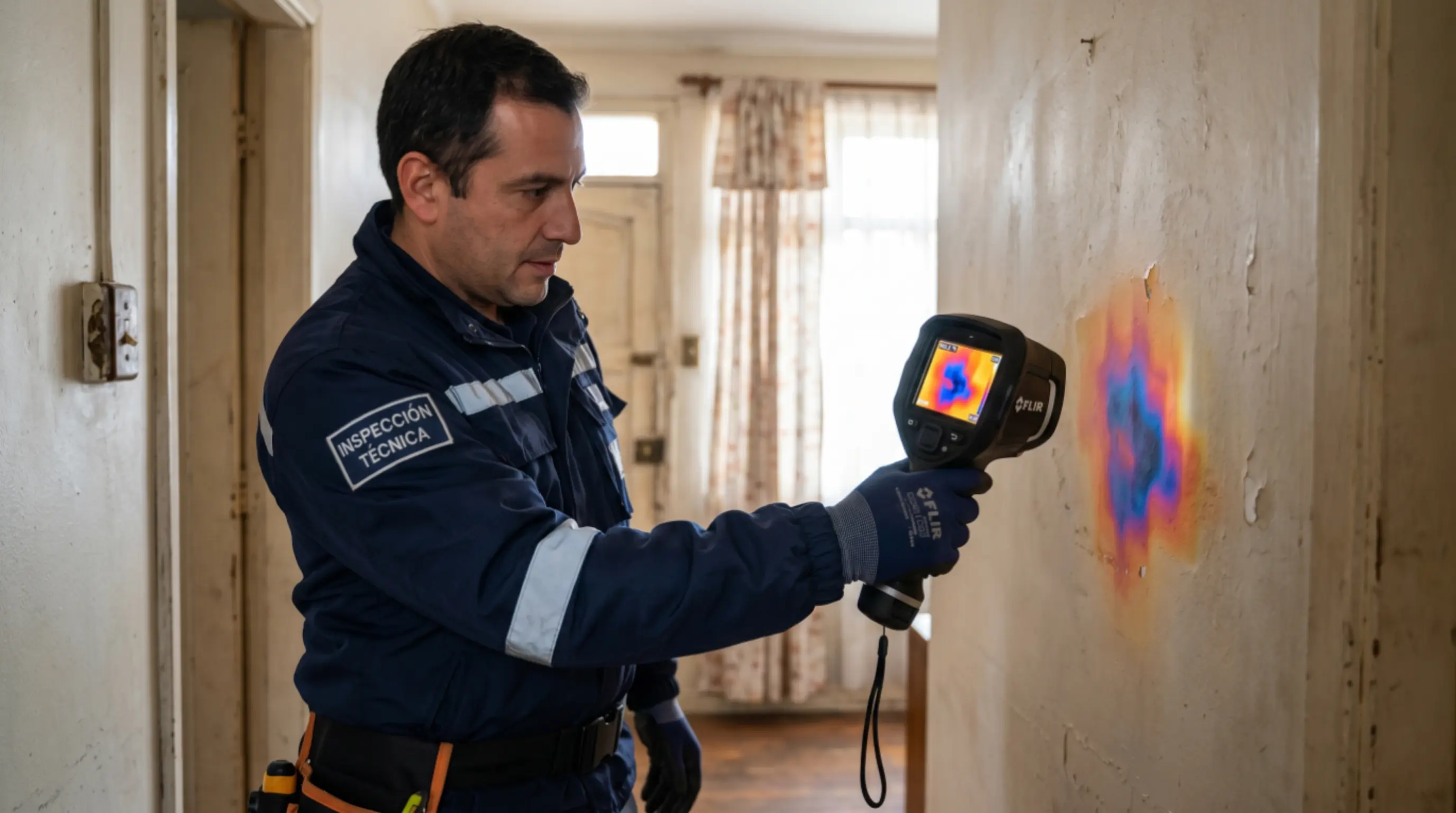 Inspección con termografía en casa usada de Maipú detectando filtraciones ocultas